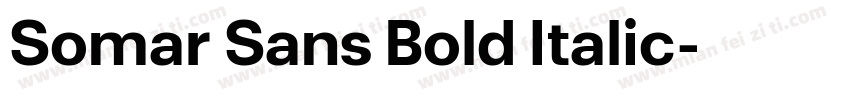 Somar Sans Bold Italic字体转换